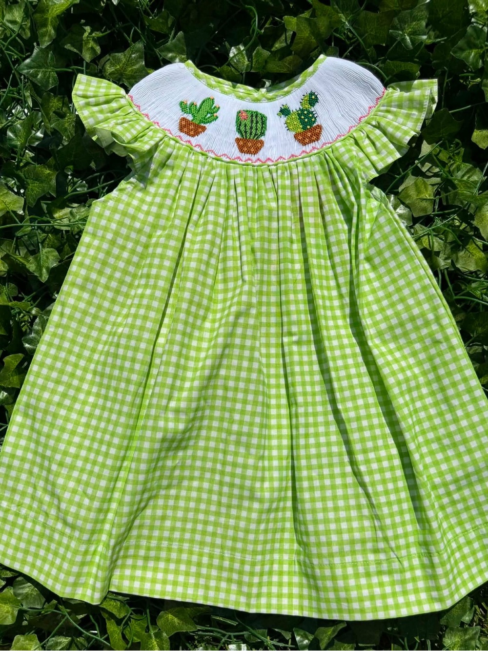 Cactus Hand Smocked Dress